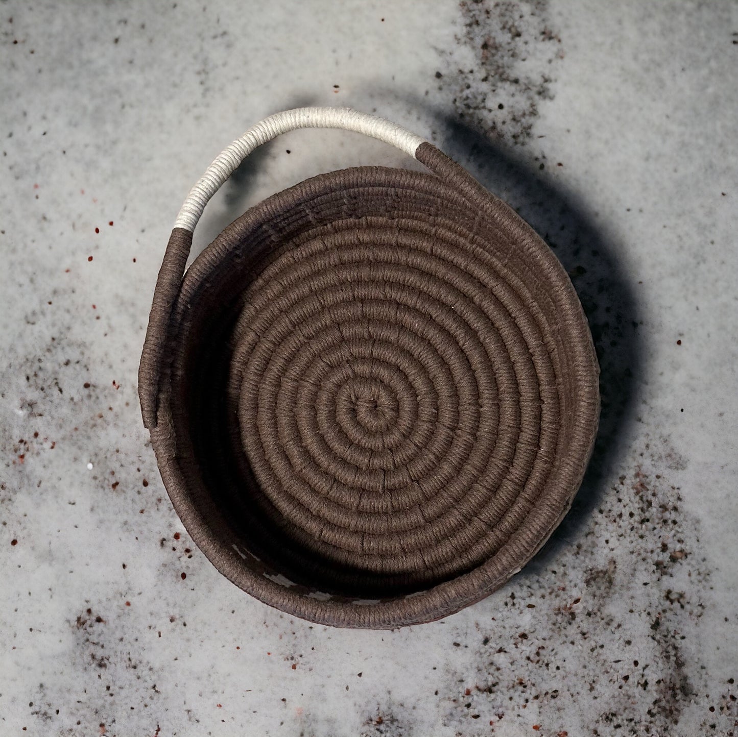 Handmade soap dish with a raw granite finish