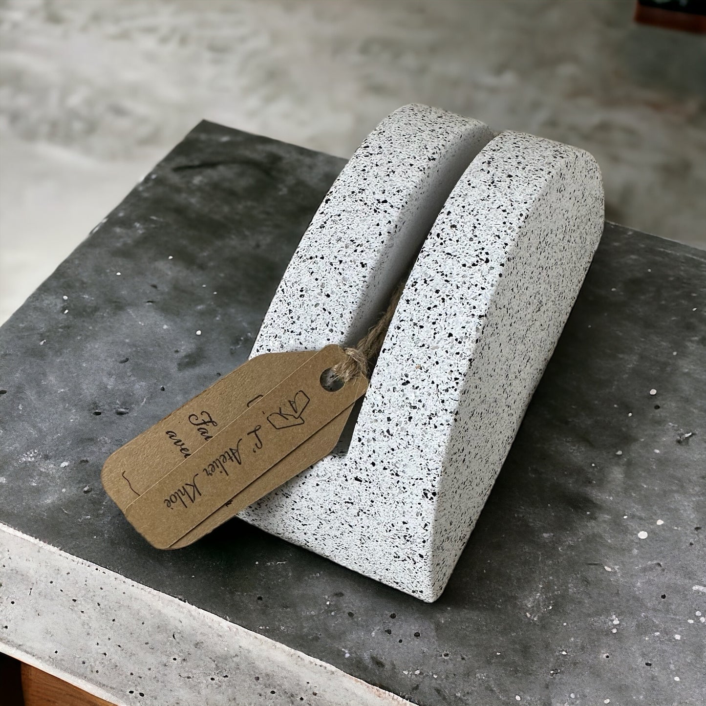 Trays, small handmade trays with a raw granite finish