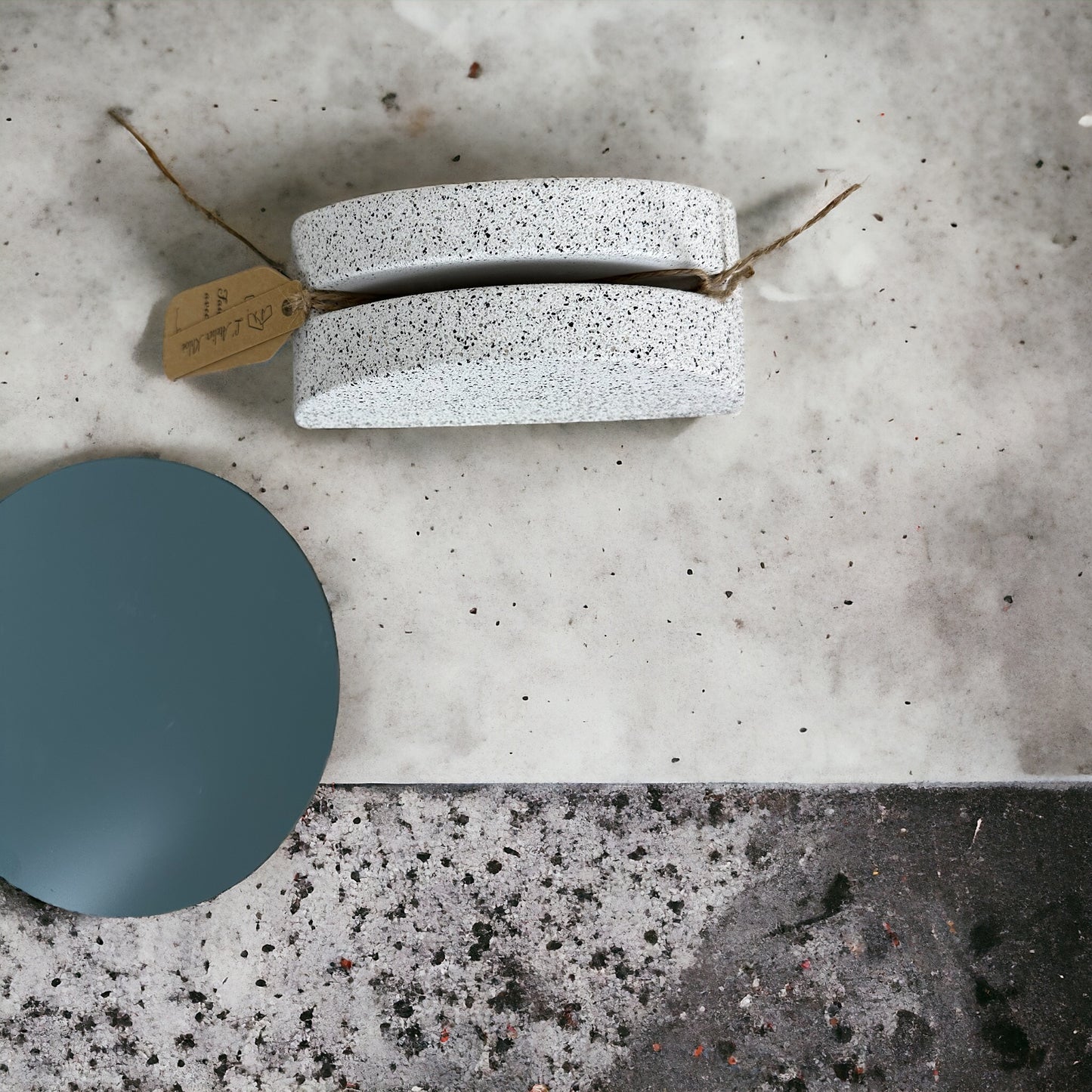 Trays, small handmade trays with a raw granite finish